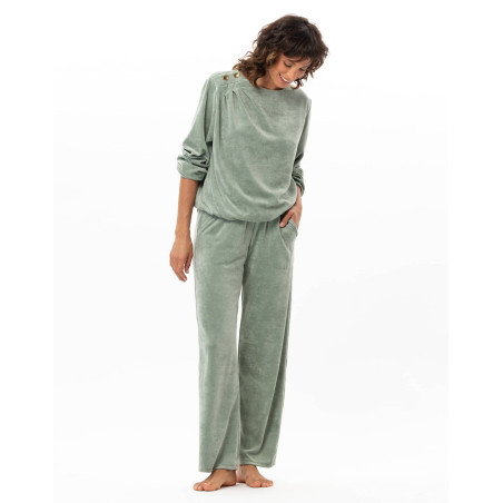 Velvet homewear set RELAX in cotton | Le Chat