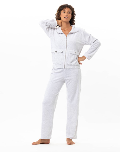 Ensemble jogging zippé en velours RELAX | Le Chat