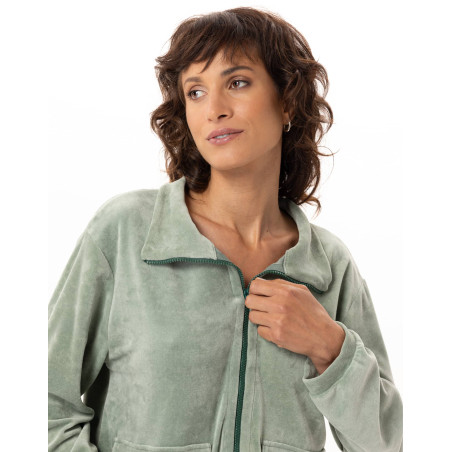 Zipped velvet jogging set RELAX in cotton | Le Chat