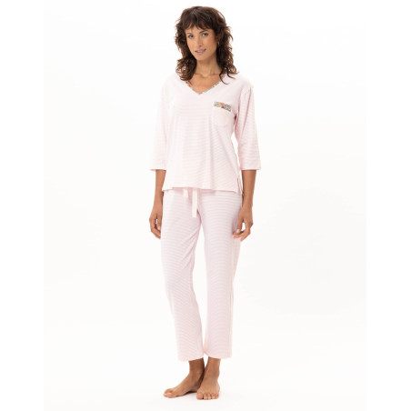 Cotton Pyjamas GARDEN Pink | Le Chat