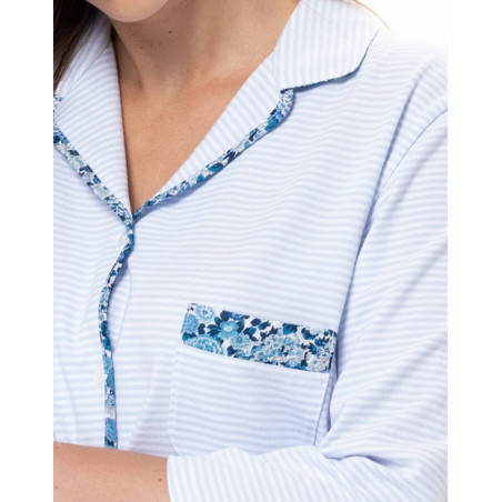 Pyjama boutonné en coton GARDEN | Le Chat