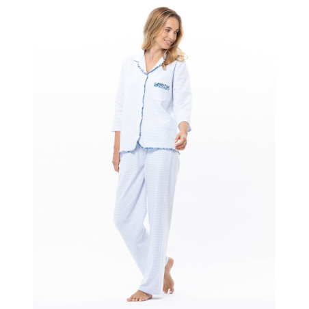 Pyjama boutonné en coton GARDEN | Le Chat