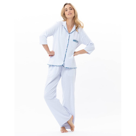 Pyjama boutonné en coton GARDEN | Le Chat