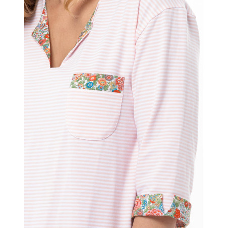 Long Cotton Nightdress GARDEN | Le Chat