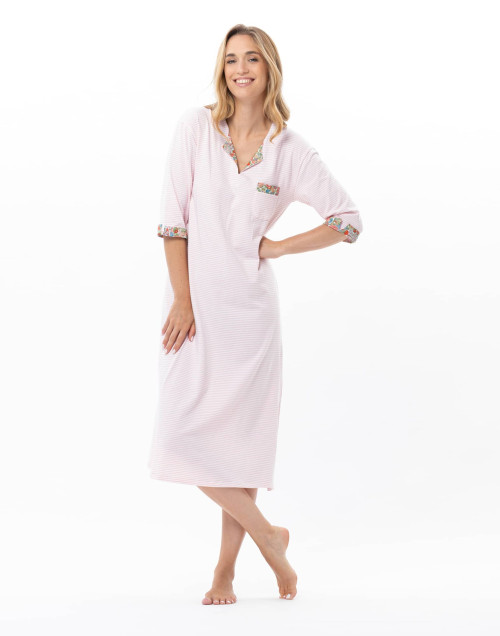 Long Cotton Nightdress GARDEN | Le Chat