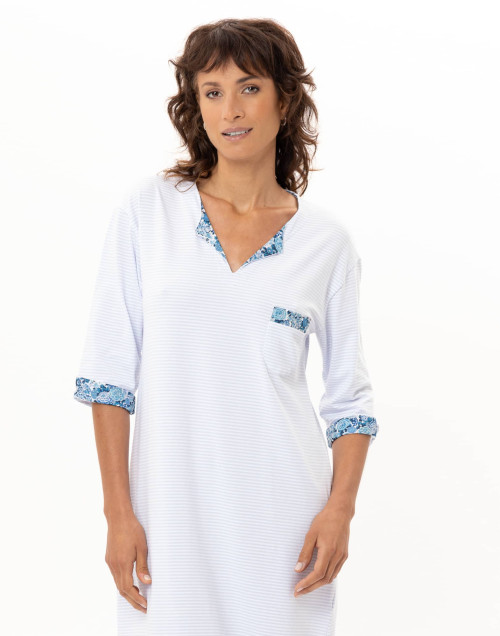 Long Cotton Nightdress GARDEN | Le Chat