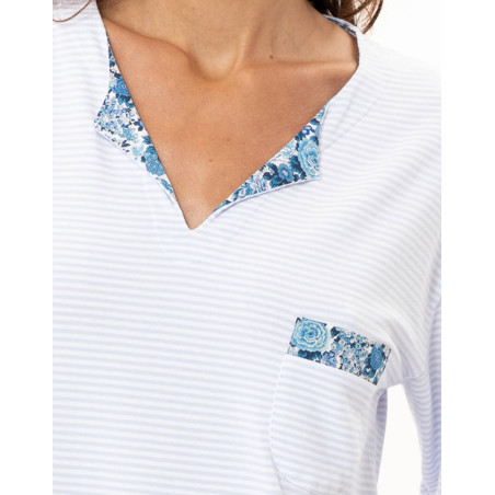 Long Cotton Nightdress GARDEN | Le Chat