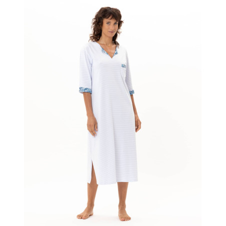 Long Cotton Nightdress GARDEN | Le Chat