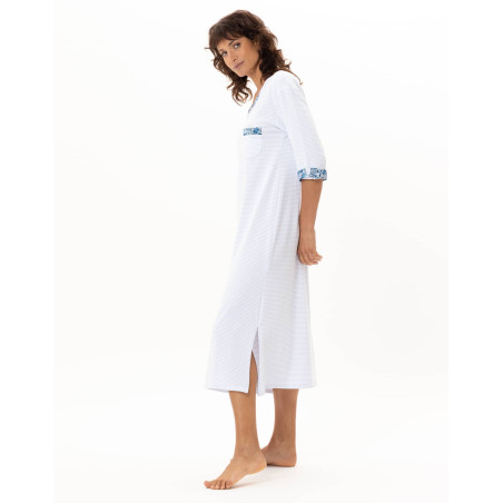 Long Cotton Nightdress GARDEN | Le Chat