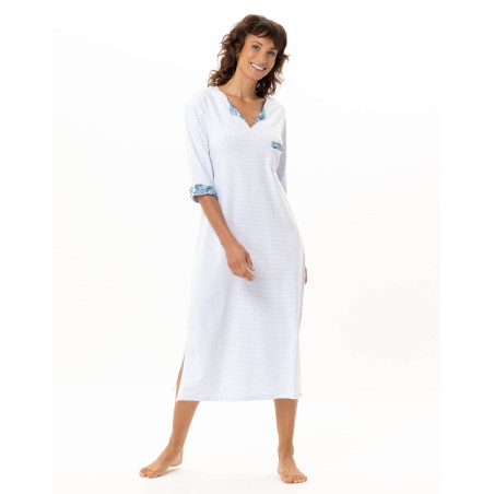 Chemise de nuit longue en coton Garden | Le Chat