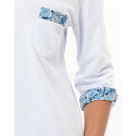 Long Cotton Nightdress GARDEN | Le Chat