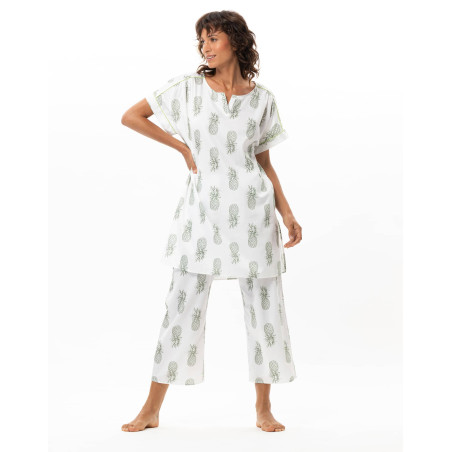 Ensemble tunique ACAPULCO en satin de coton | Le Chat