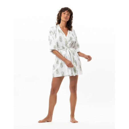 Kimono ACAPULCO en satin de coton | Le Chat