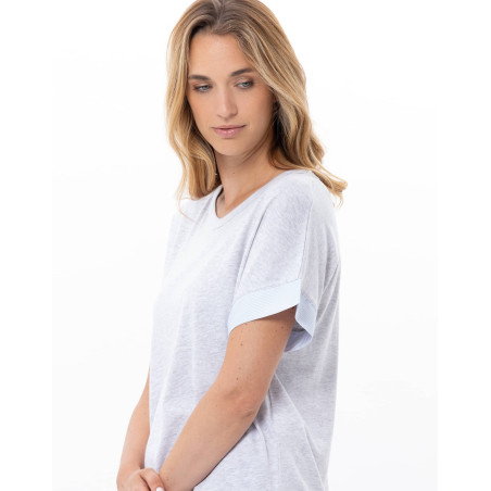 Pyjama short AMY en coton-modal | Le Chat