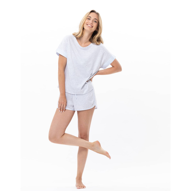 Pyjama short AMY en coton-modal | Le Chat