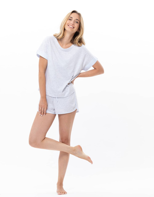 Pyjama short AMY en coton-modal | Le Chat