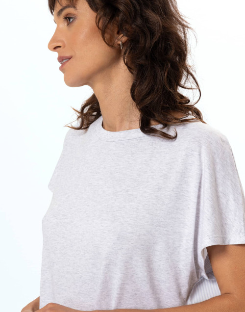 Modal cotton nightdress AMY Grey / Sky