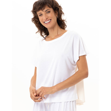 Modal Cotton Pyjamas AMY White Beige | Le Chat