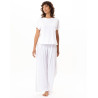 Modal cotton pyjamas AMY White / Beige