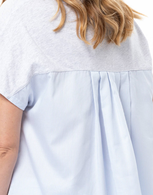 Pyjama en coton modal AMY Gris Chiné / Ciel