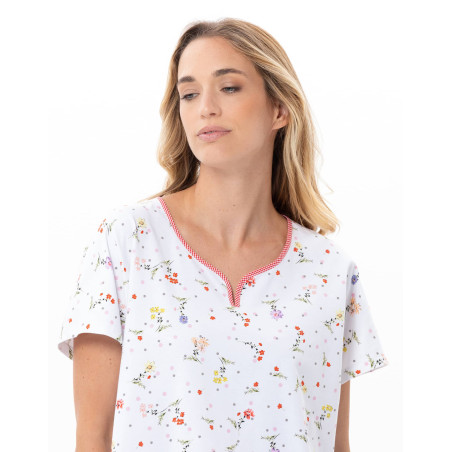 Cotton Short Pyjamas DAYSI White | Le Chat