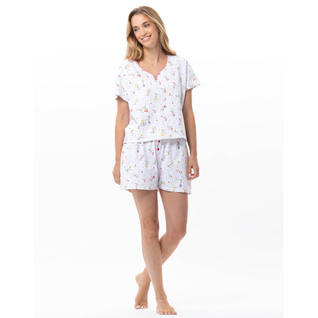 Pyjama short DAISY en coton | Le Chat