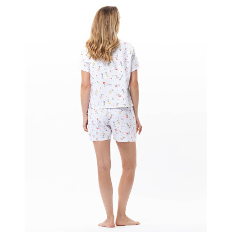 Cotton Short Pyjamas DAYSI White | Le Chat