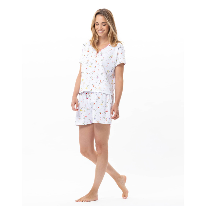 Cotton Short Pyjamas DAYSI White | Le Chat