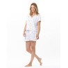 Pyjama short en coton DAISY Blanc