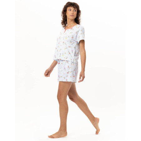 Pyjama short en coton DAISY | Le Chat