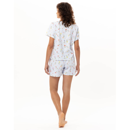 Pyjama short en coton DAISY | Le Chat