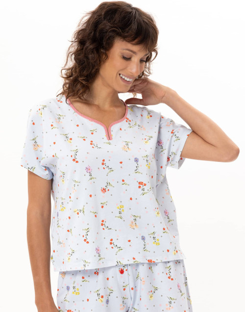 Pyjama short en coton DAISY | Le Chat