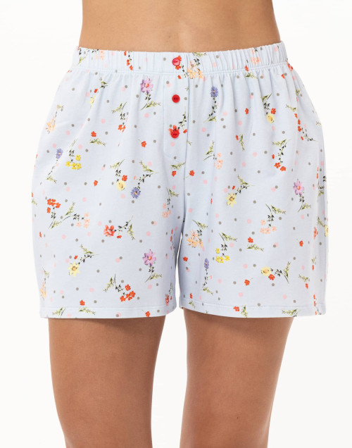 Pyjama short en coton DAISY Ciel
