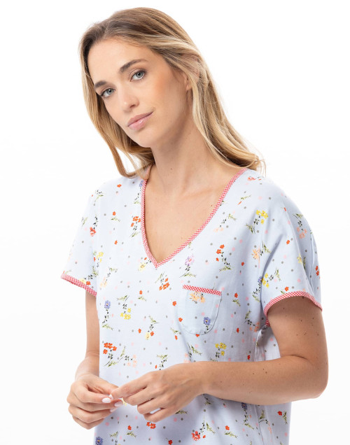 Cotton nightdress DAYSI Sky | Le Chat