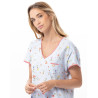 Chemise de nuit en coton DAISY Ciel