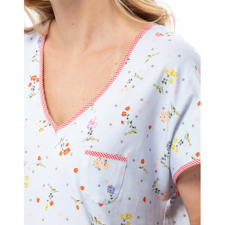 Cotton nightdress DAYSI Sky | Le Chat