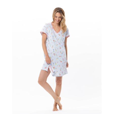 Cotton nightdress DAYSI Sky | Le Chat