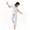 Pyjama en coton DAISY Ciel