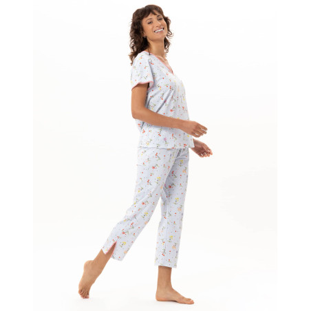 Cotton Pyjamas DAYSI Sky | Le Chat