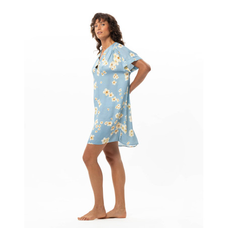 Viscose Nightdress EDEN Azur | Le Chat