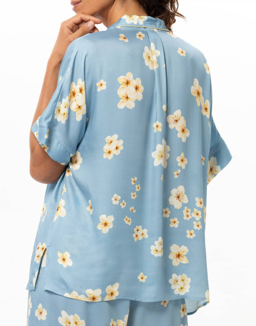Button-up viscose pyjamas EDEN Azure