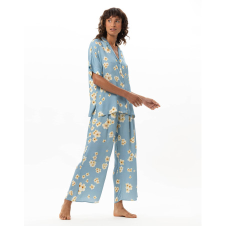 Pyjama boutonné en viscose EDEN | Le Chat