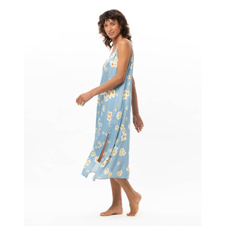 Long Viscose Nightdress EDEN Azur | Le Chat