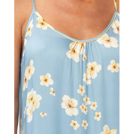 Long Viscose Nightdress EDEN Azur | Le Chat