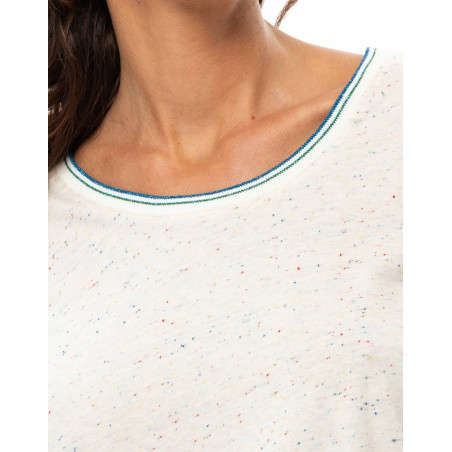 Ensemble homewear en coton KARMA Ecru