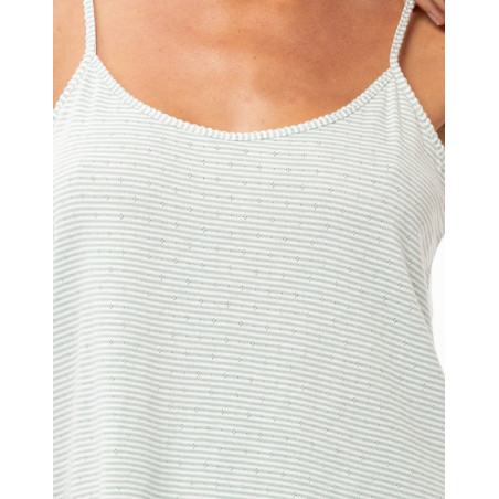 Pyjama short en coton Matcha kaki | Le Chat