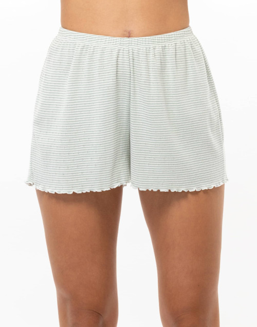 Cotton short pyjamas MATCHA Kaki/White