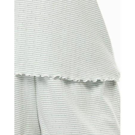 Pyjama short en coton Matcha kaki | Le Chat