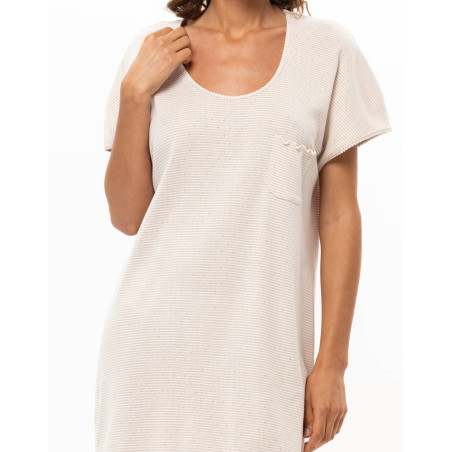Cotton Nightdress MATCHA | Le Chat