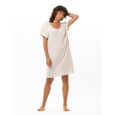Cotton Nightdress MATCHA | Le Chat